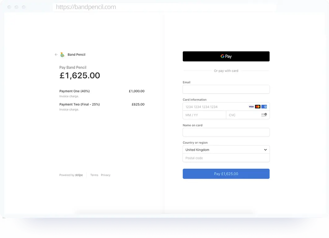 Let clients view and pay invoices online.